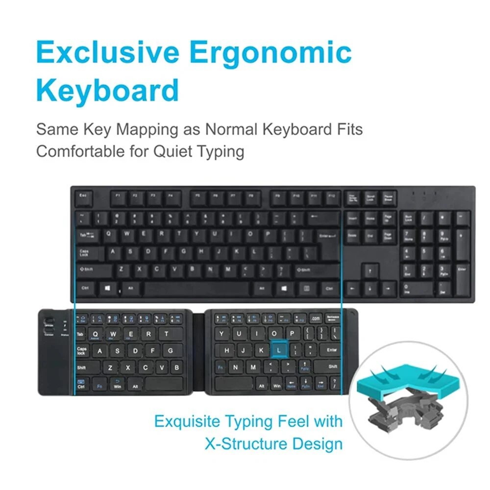 Folding Bluetooth Keyboard For - Tablet Accessories Keyboard review and price
