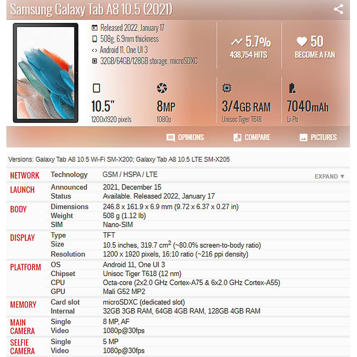 LCD For Samsung Galaxy Tab A8  - Tablet Accessories For Samsung review and price