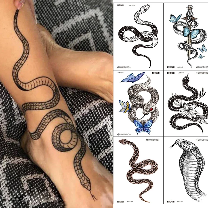 Women Snake Temporary Tattoos  - Hotwav Tablet Accessories review and price