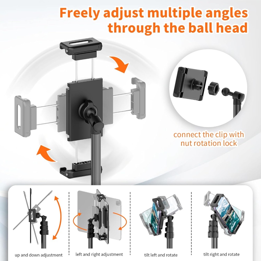 72in Tablet Floor Stand Tripod - Tablet Stand Adjustable review and price