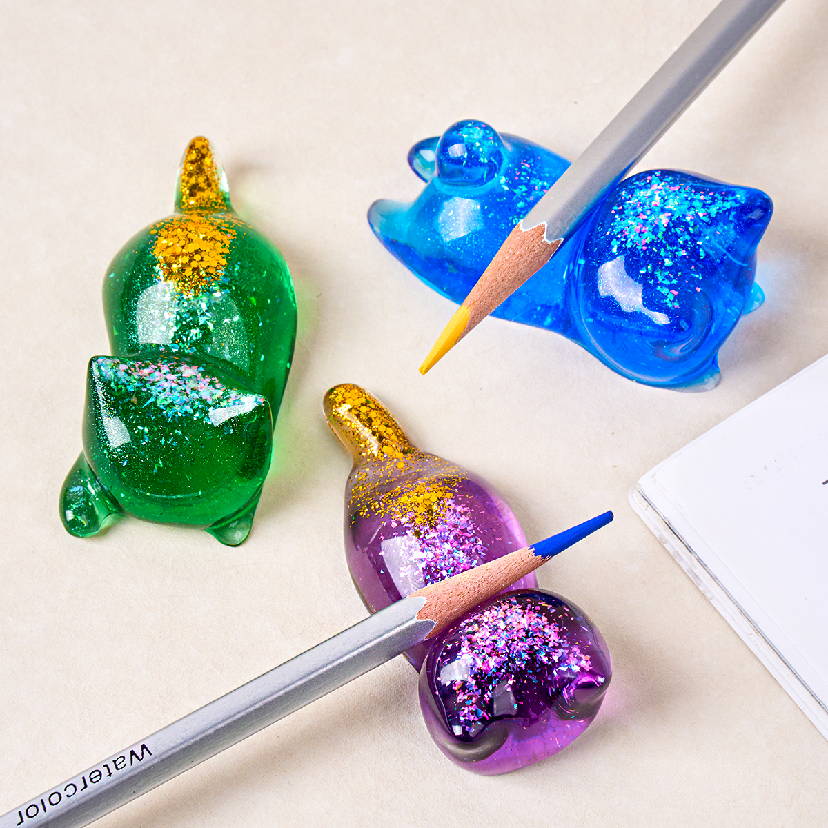 3D Cat Crystal Epoxy Resin Mol - Case With Pencil Holder review and price