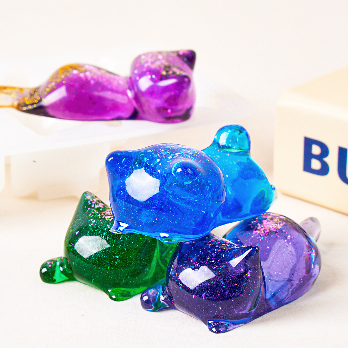 3D Cat Crystal Epoxy Resin Mol - Case With Pencil Holder review and price