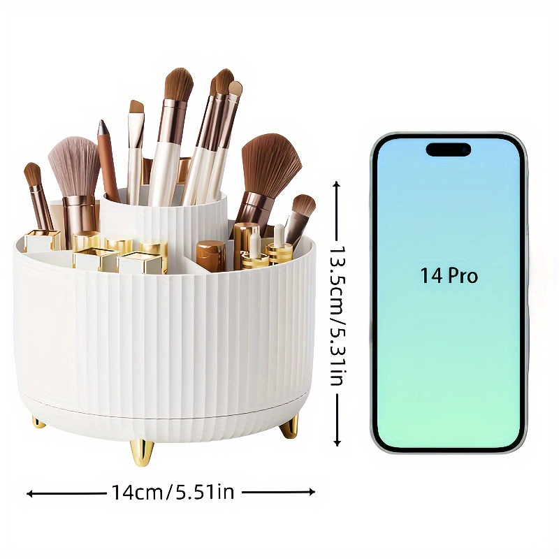 Rotatable Makeup Desktop Cosme - Case With Pencil Holder review and price