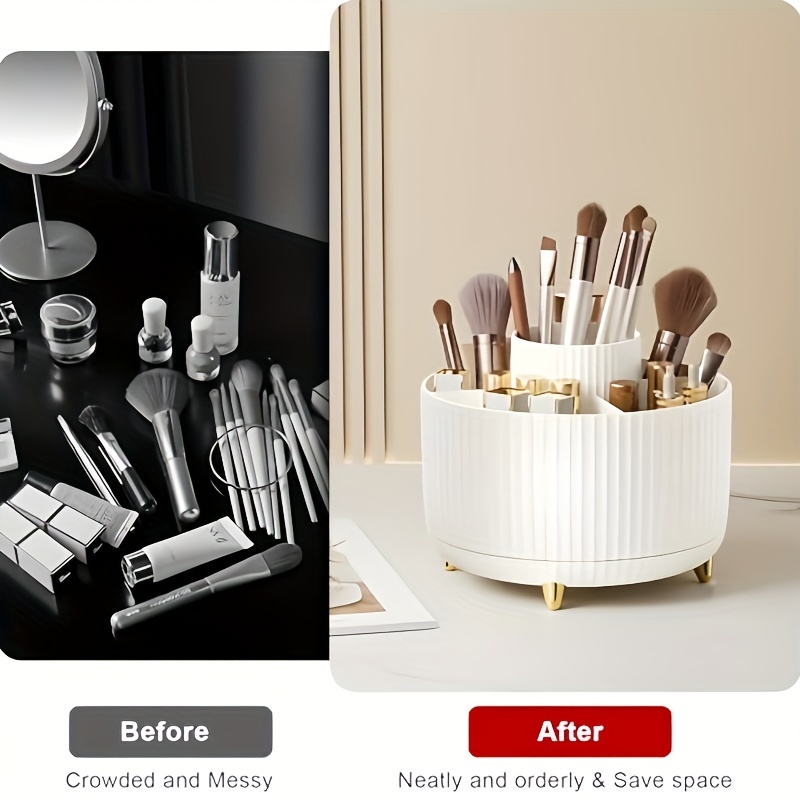 Rotatable Makeup Desktop Cosme - Case With Pencil Holder review and price