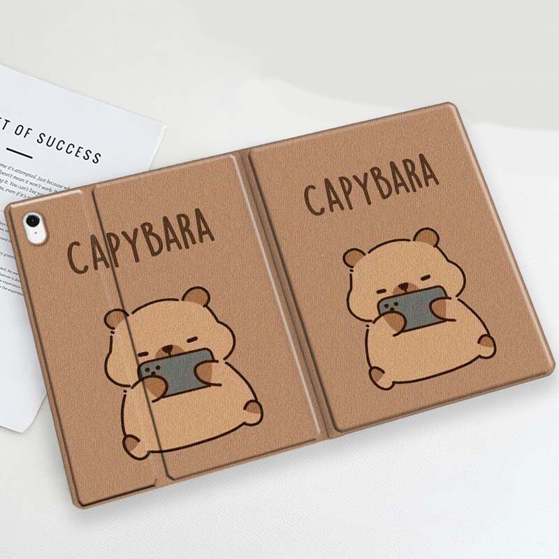 Cartoon Capybara Bubble Tea Fo - Tablet A9 Accessories review and price