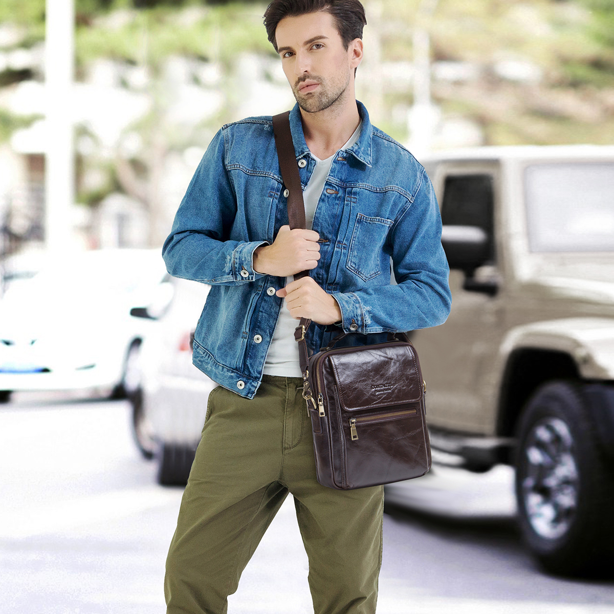 Genuine Leather Sling Shoulder - Tablet Shoulder Bag review and price