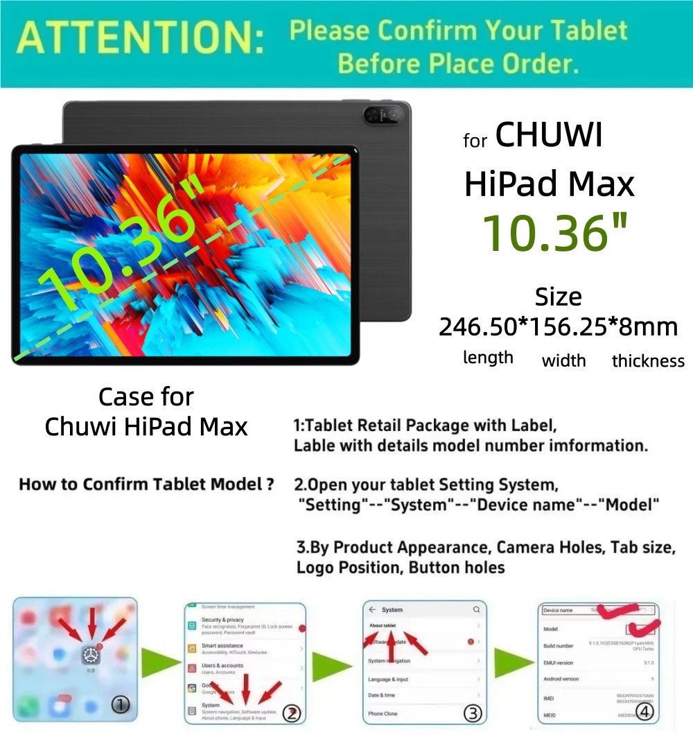 Case for Chuwi Hipad Max 10.36 - Chuwi Tablet Accessories review and price