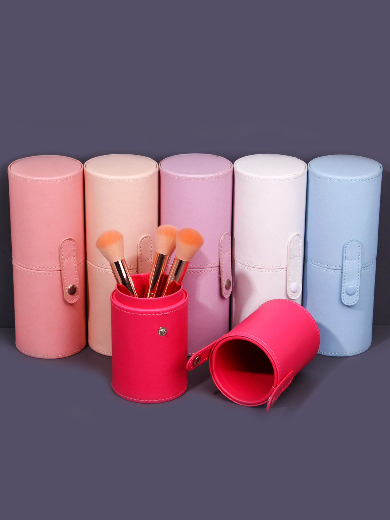 Portable multi-color makeup br - Case With Pencil Holder review and price