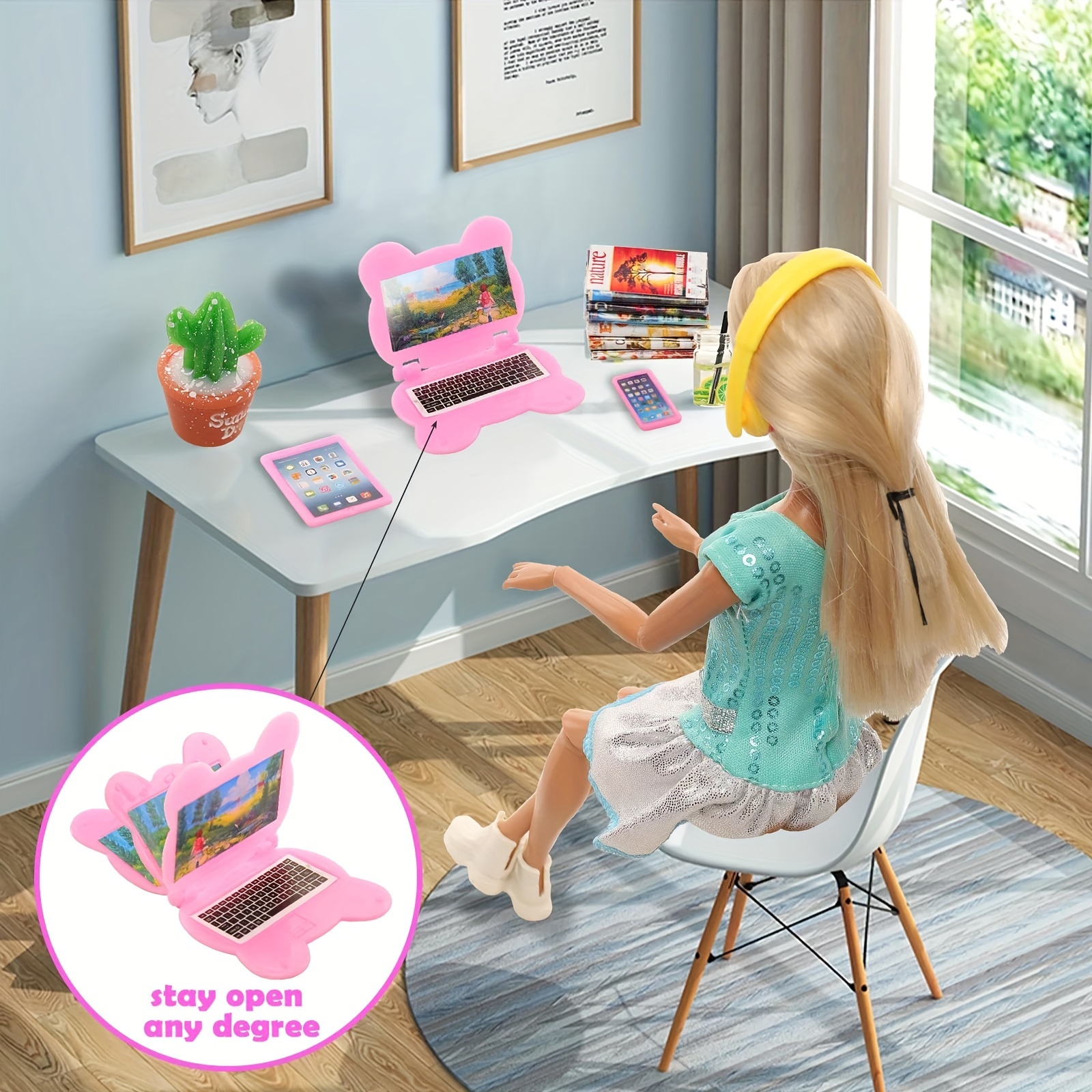 3pcs Dollhouse Mini Item Doll  - Tablet Accessories Set review and price